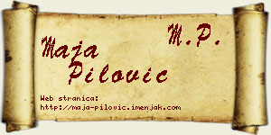 Maja Pilović vizit kartica